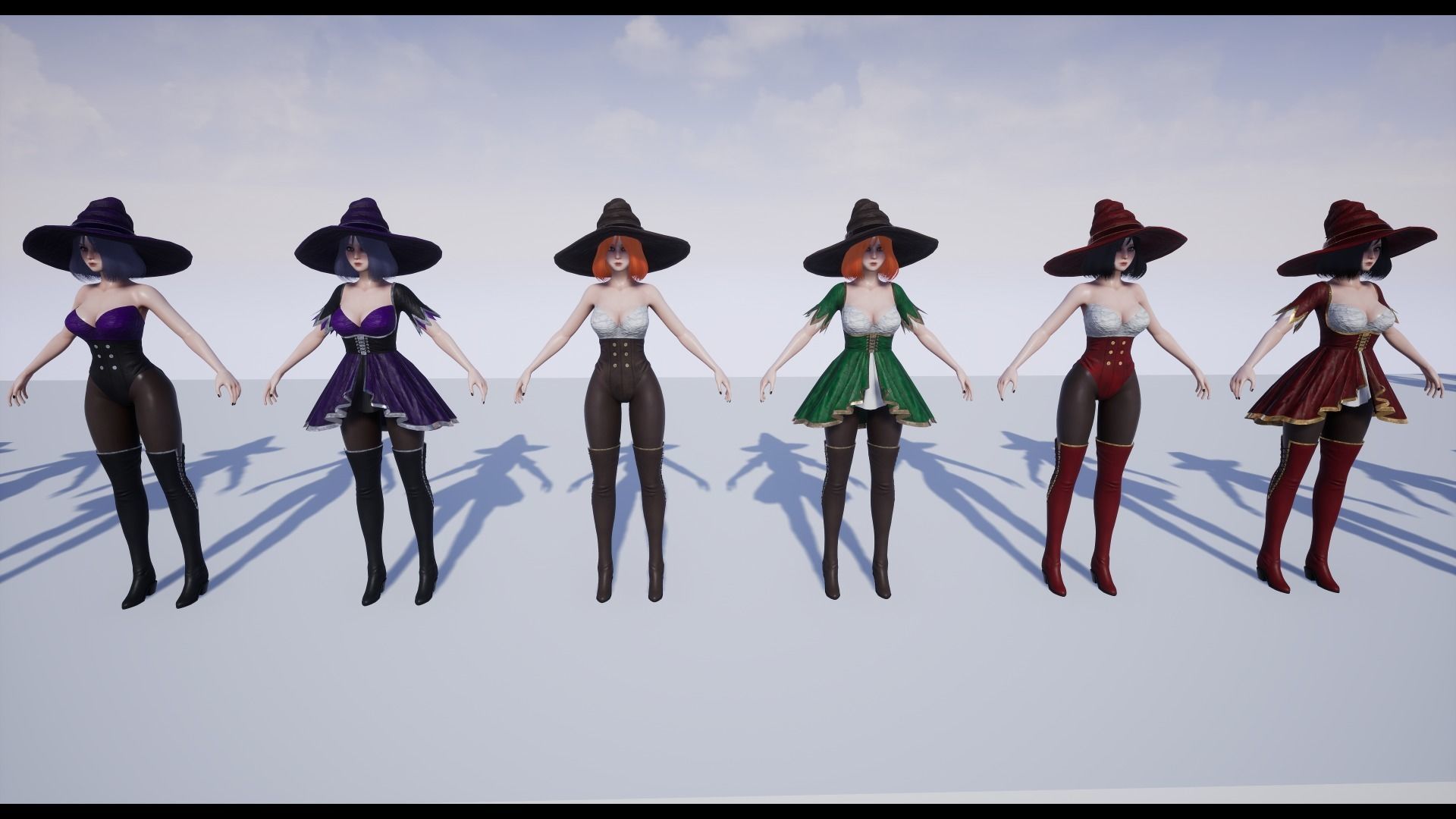 Witch Girl Mona Low-poly 3D model_16