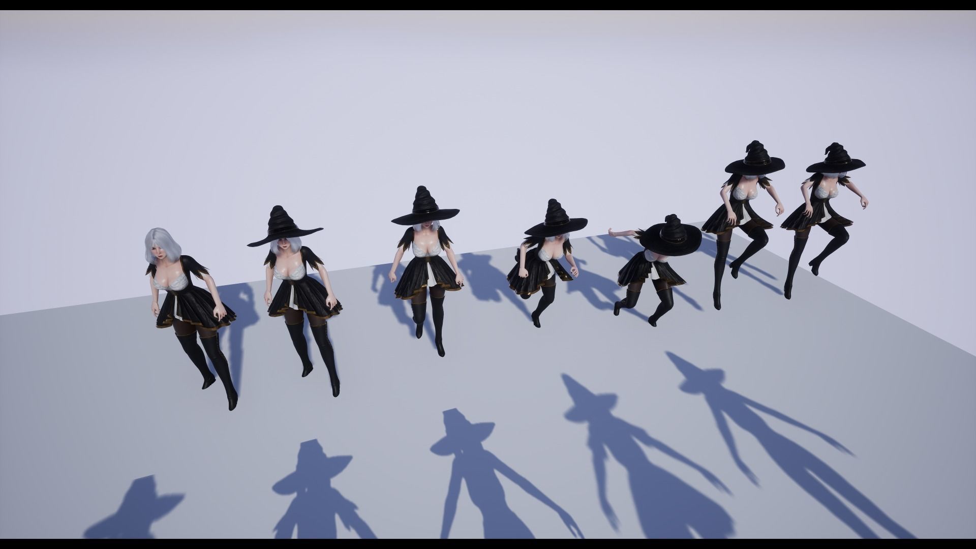 Witch Girl Mona Low-poly 3D model_20