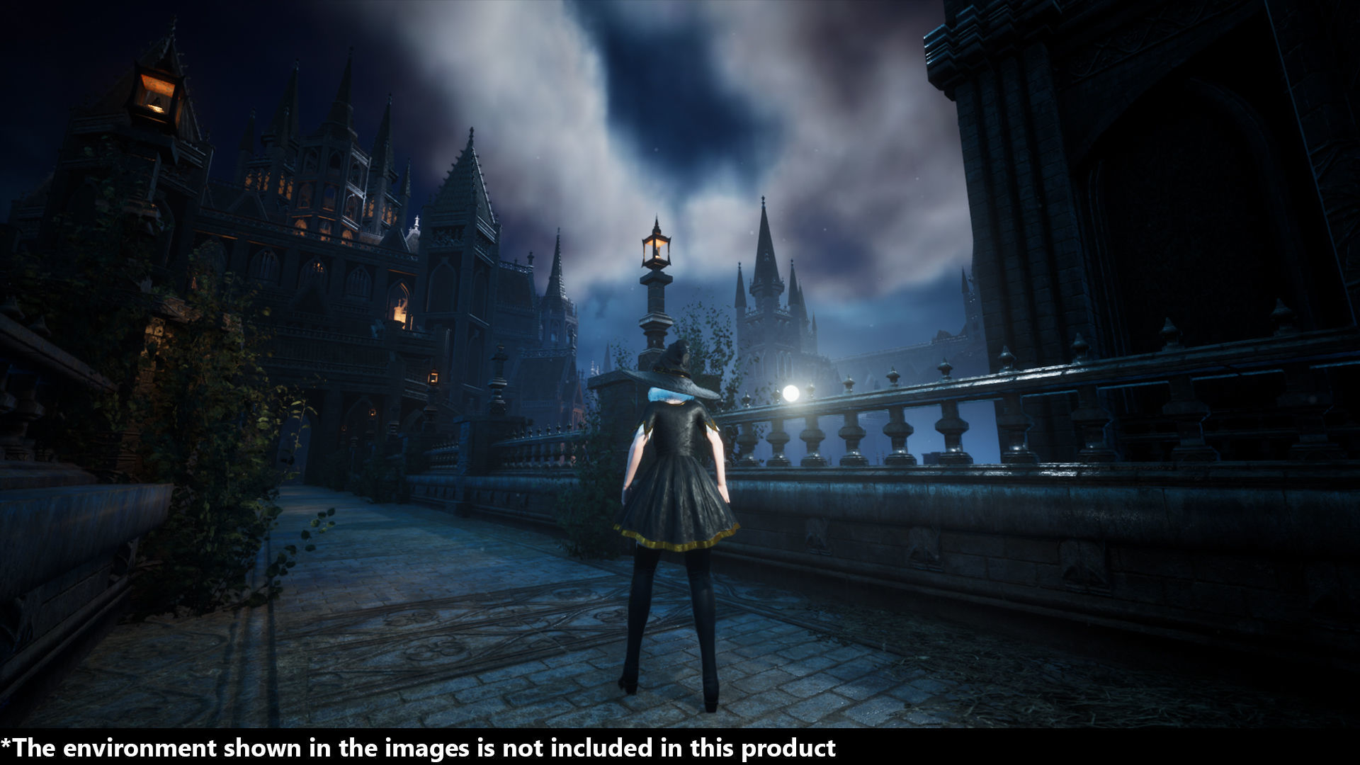 Witch Girl Mona Low-poly 3D model_11