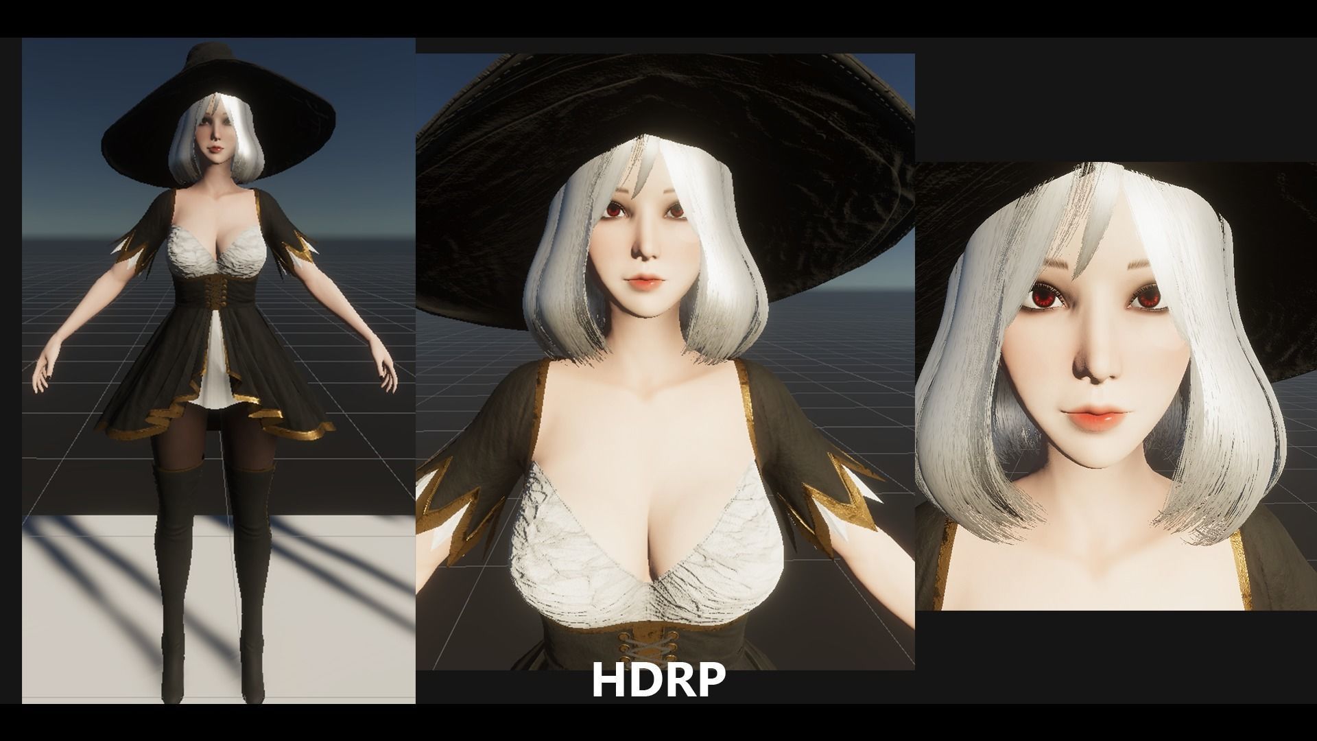 Witch Girl Mona Low-poly 3D model_25