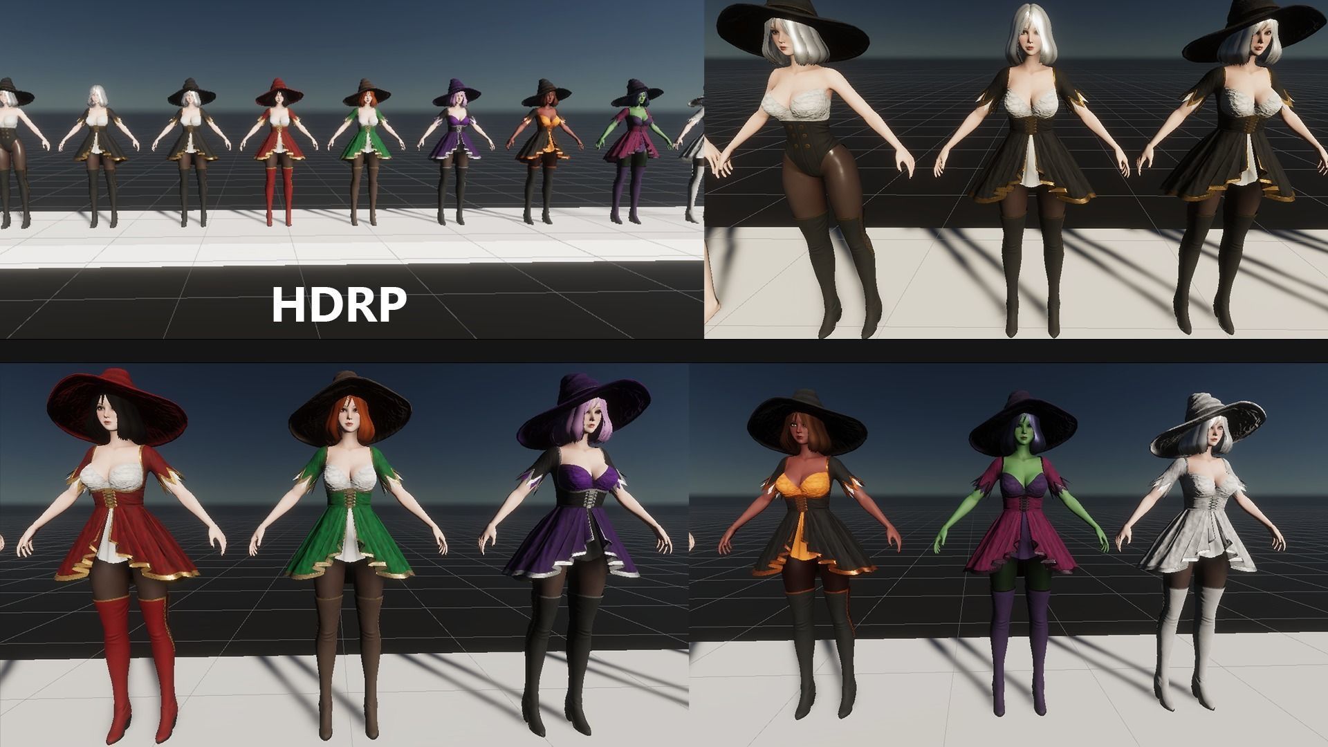 Witch Girl Mona Low-poly 3D model_26