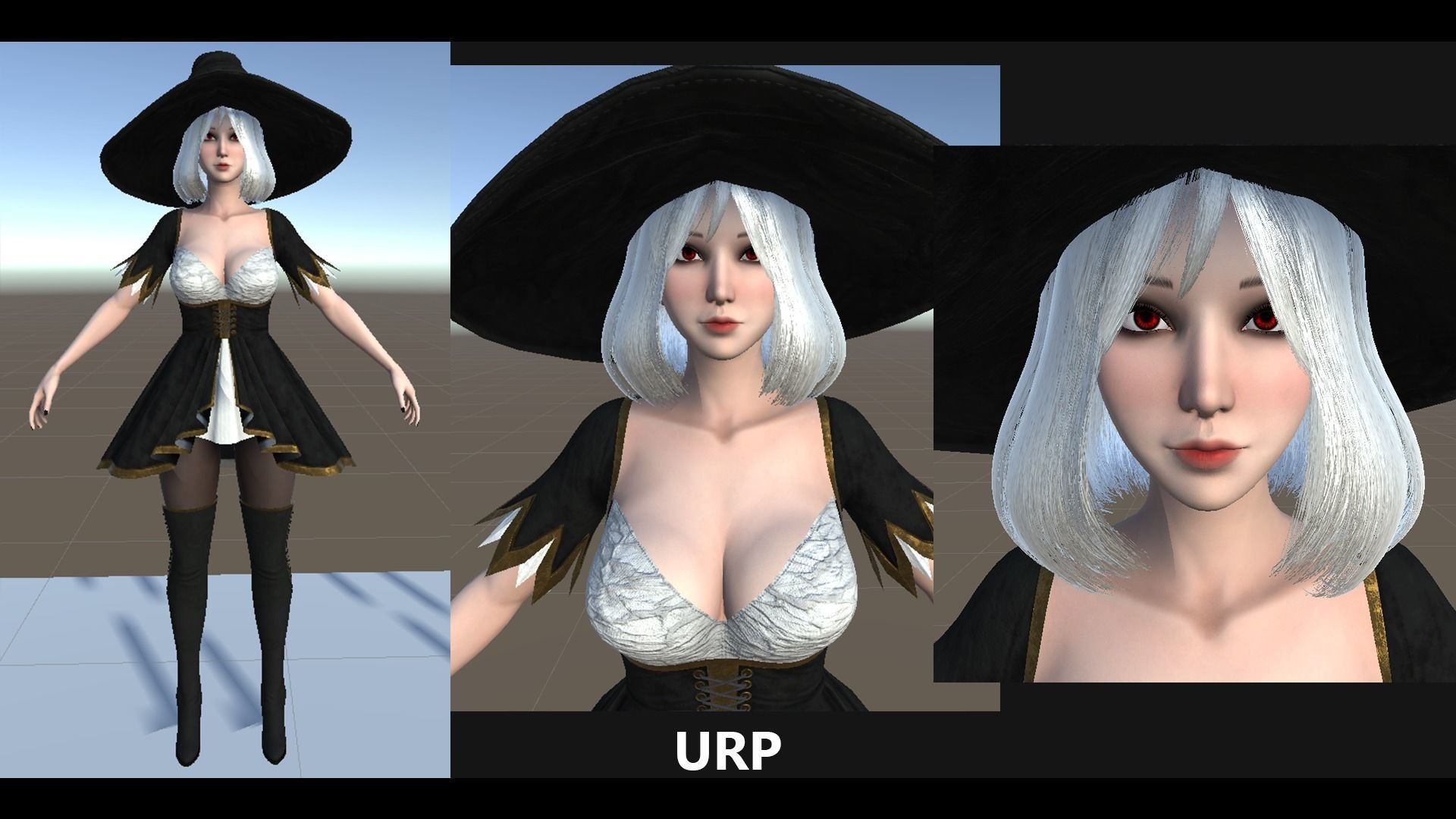 Witch Girl Mona Low-poly 3D model_23