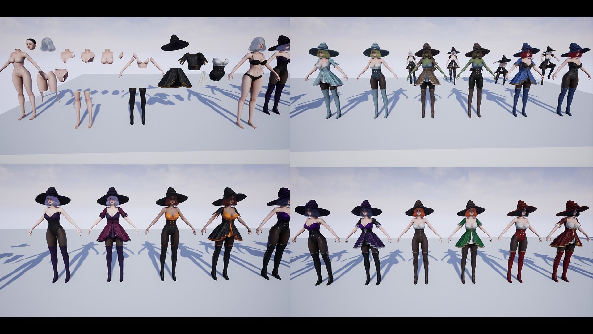 Witch Girl Mona Low-poly 3D model_15