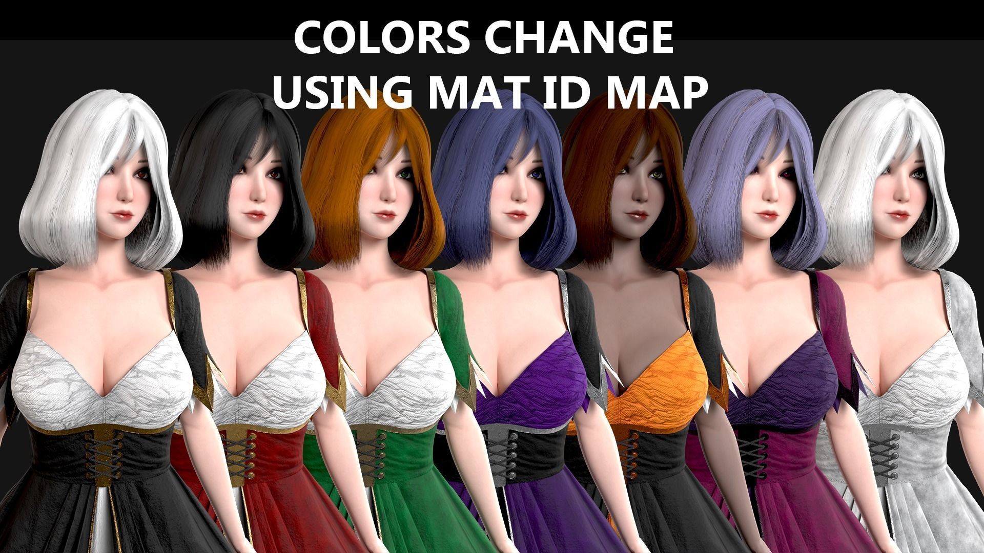 Witch Girl Mona Low-poly 3D model_5