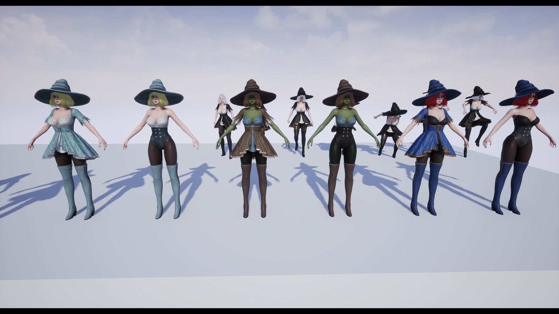 Witch Girl Mona Low-poly 3D model_19