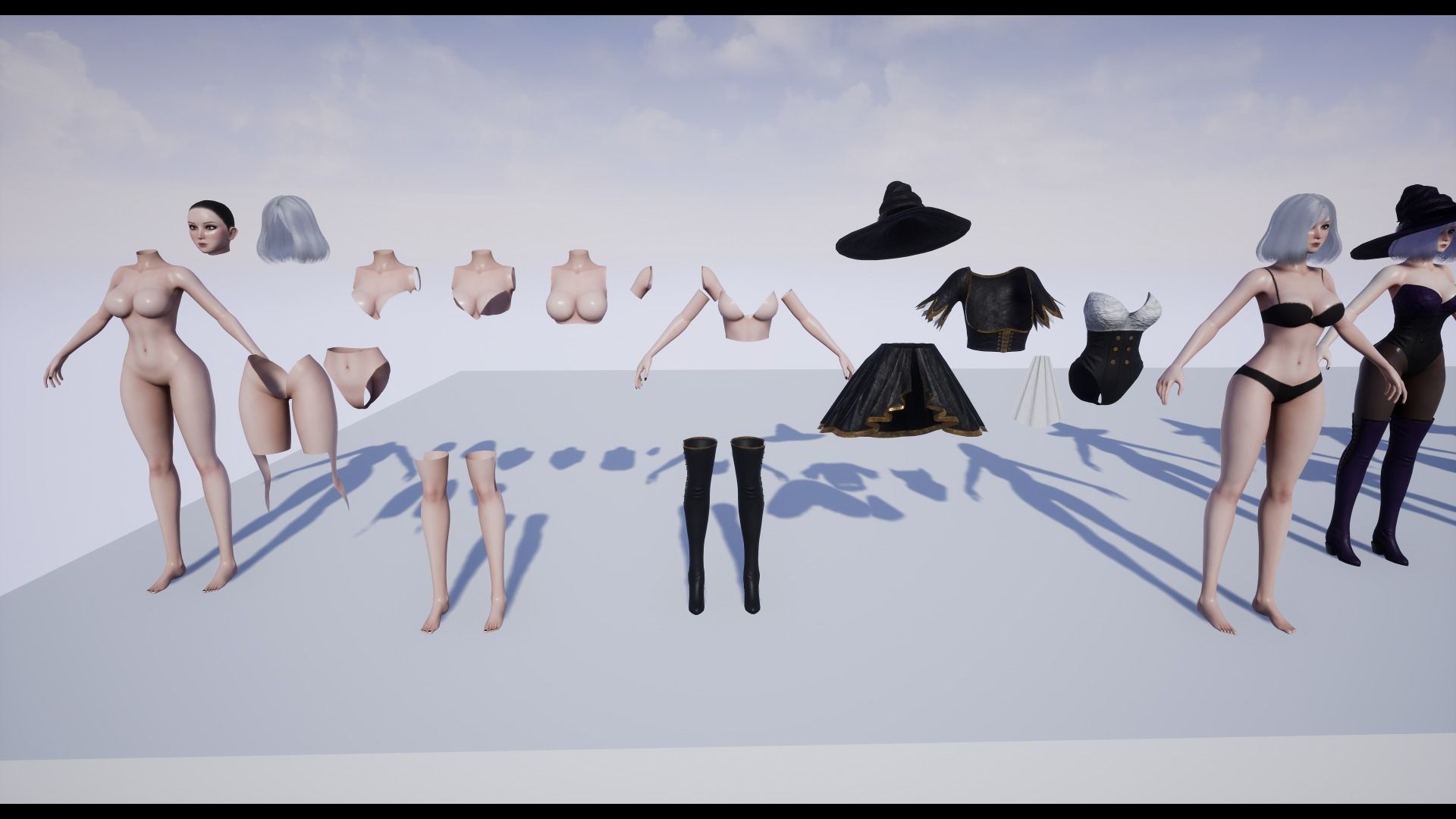 Witch Girl Mona Low-poly 3D model_18