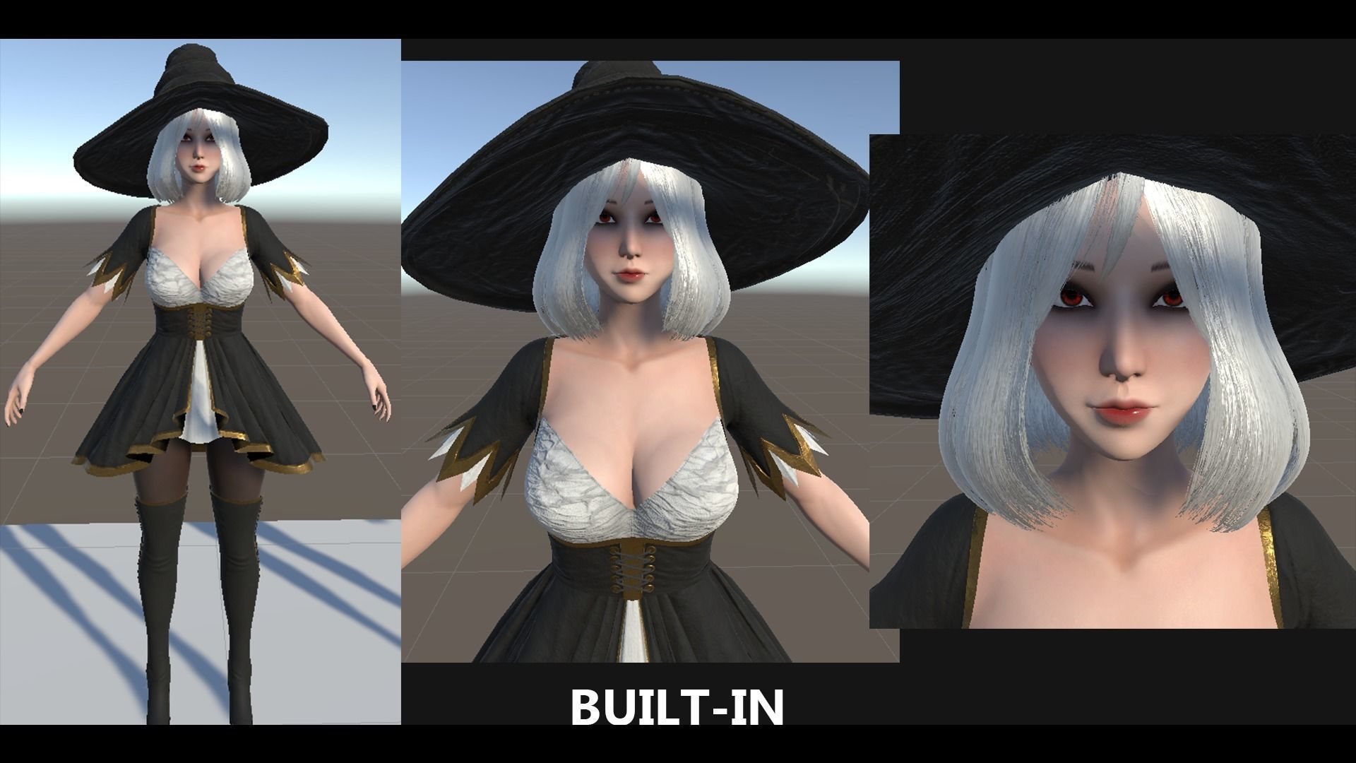 Witch Girl Mona Low-poly 3D model_21