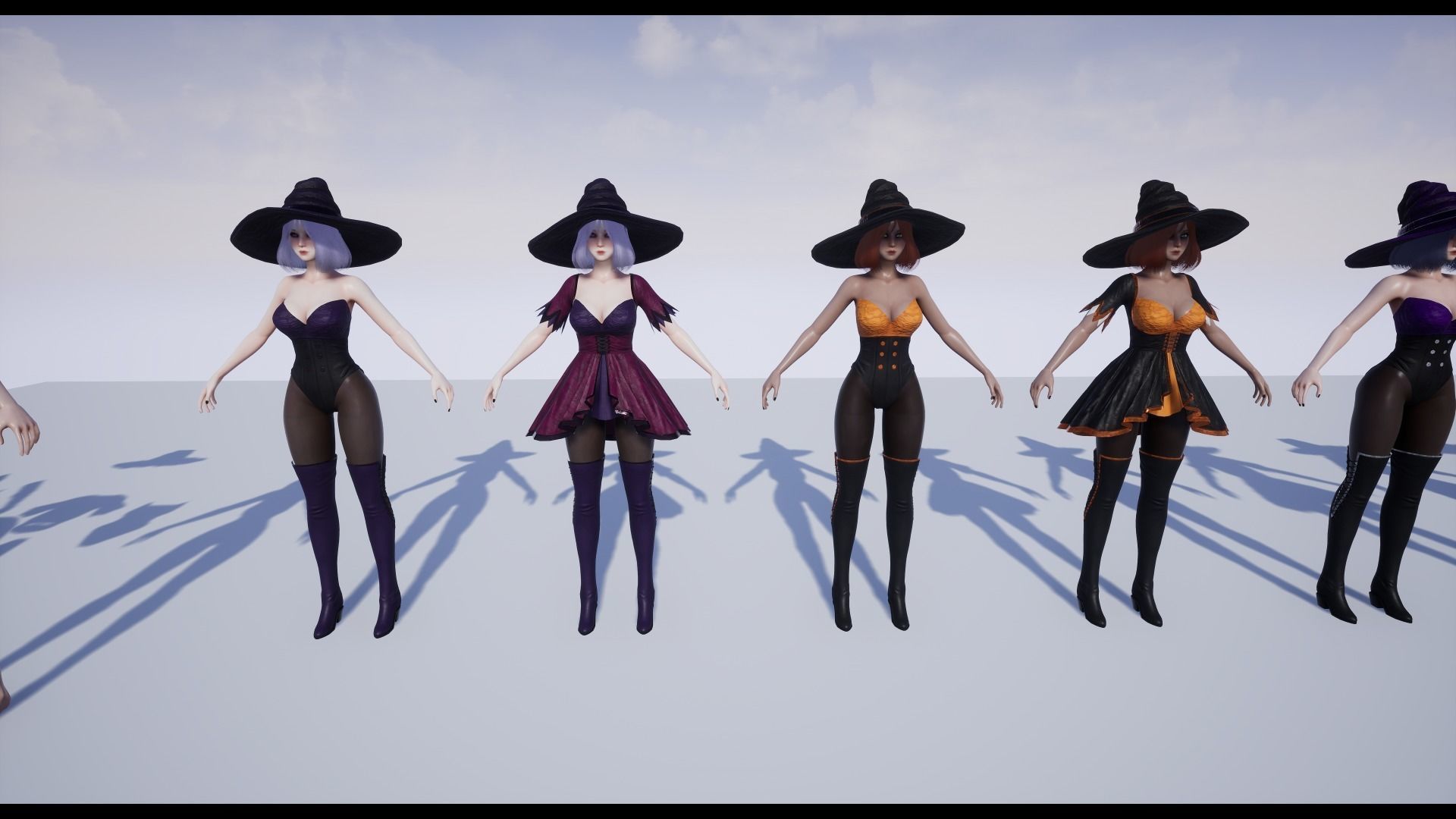 Witch Girl Mona Low-poly 3D model_17