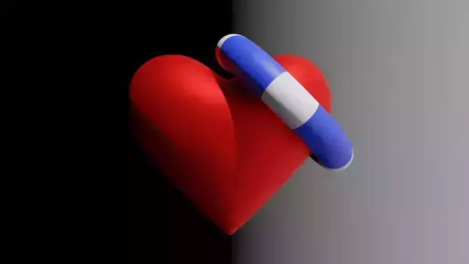 Heart in swimming wheel