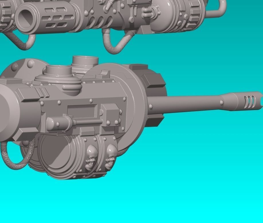 WARGAMING MINIATURE EQUIPPED ARMS FOR ASSAULT PLATFORM 3D print model_1