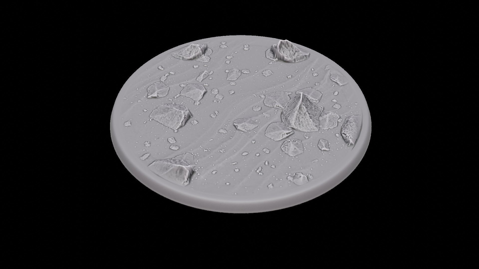 Rocky Beach miniature Bases massive pack 3D print model_12