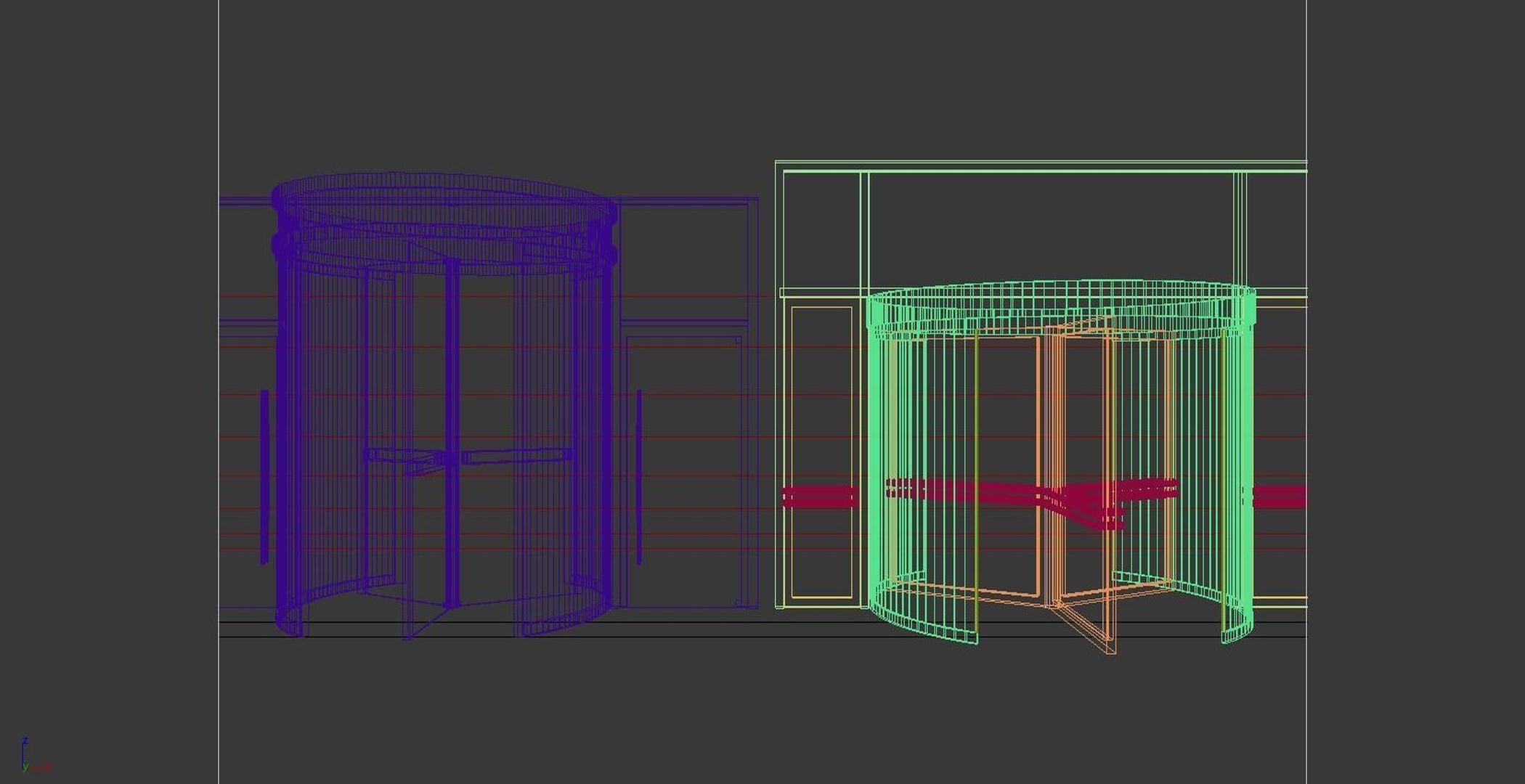 Modern Revolving door 3D model CGTrader