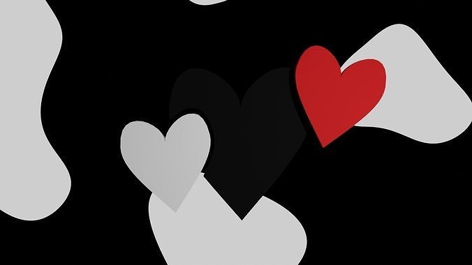 Heart Bite Low-poly 3D model