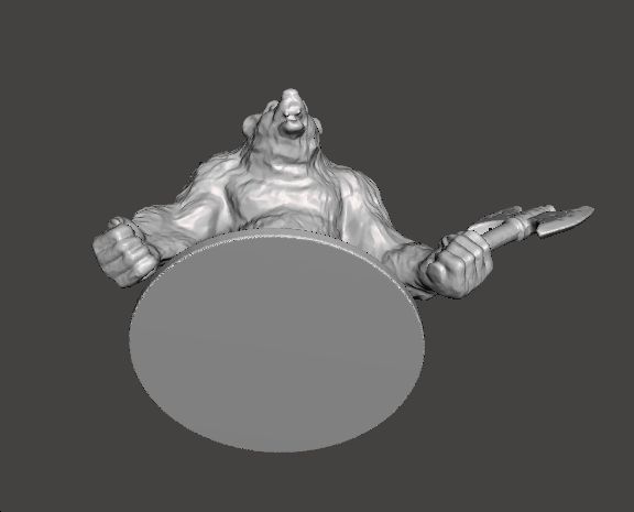 WEREBEAR CREATURE MINIATURE MODEL FOR FANTASY GAMES DND AND RPG 3D print model_5
