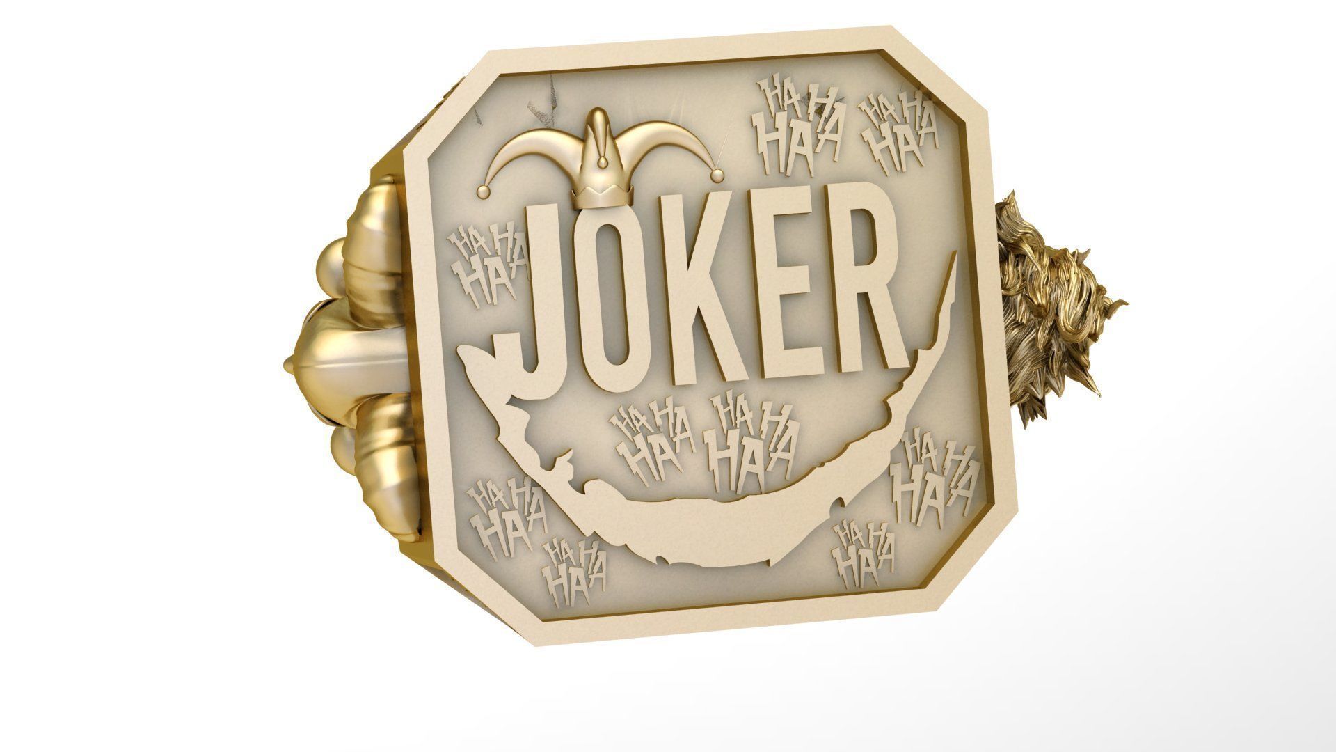 Joker and Harley Quinn ring ready to print 3D print model