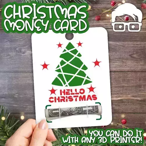 Christmas Money Card holder by AM-MEDIA gift Cash Teen gadget 3D print model Christmas Money Card holder by AM-MEDIA gift Cash Teen gadget 3D print model
