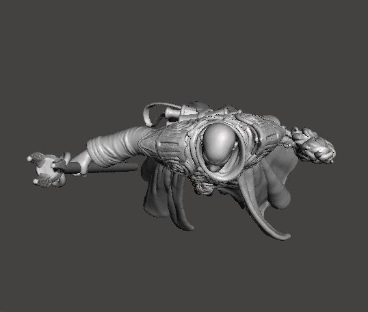 FIREBALL WIZARD MINIATURE MODEL FOR FANTASY GAMES DND RPG 3D model 3D ...
