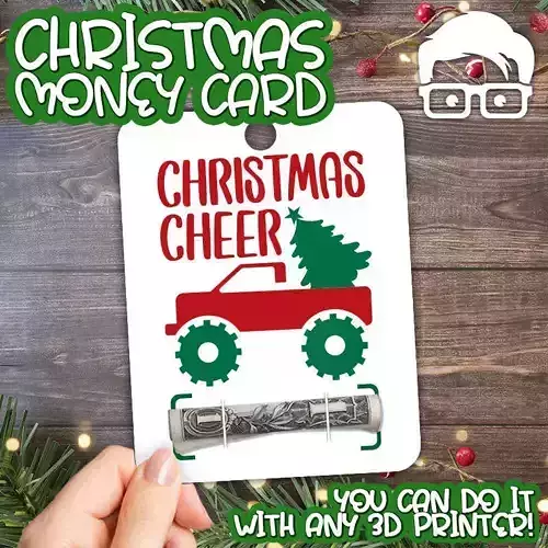 Christmas Money Card holder by AM-MEDIA gift Cash Teen gadget 3D print model Christmas Money Card holder by AM-MEDIA gift Cash Teen gadget 3D print model