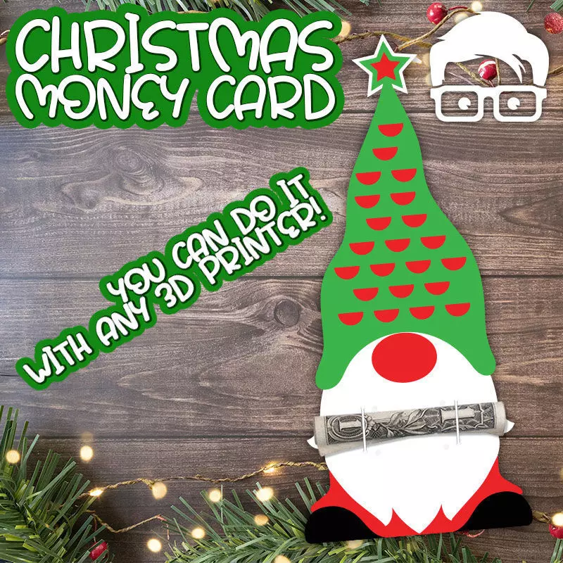 Christmas Money Card holder by AM-MEDIA gift Cash Teen gadget 3D print model_0
