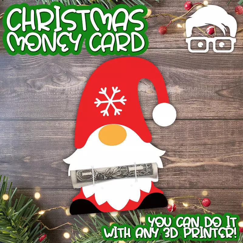 Christmas Money Card holder by AM-MEDIA gift Cash Teen gadget 3D print model_0