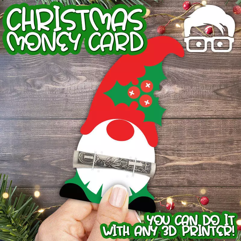 Christmas Money Card holder by AM-MEDIA gift Cash Teen gadget 3D print model_0