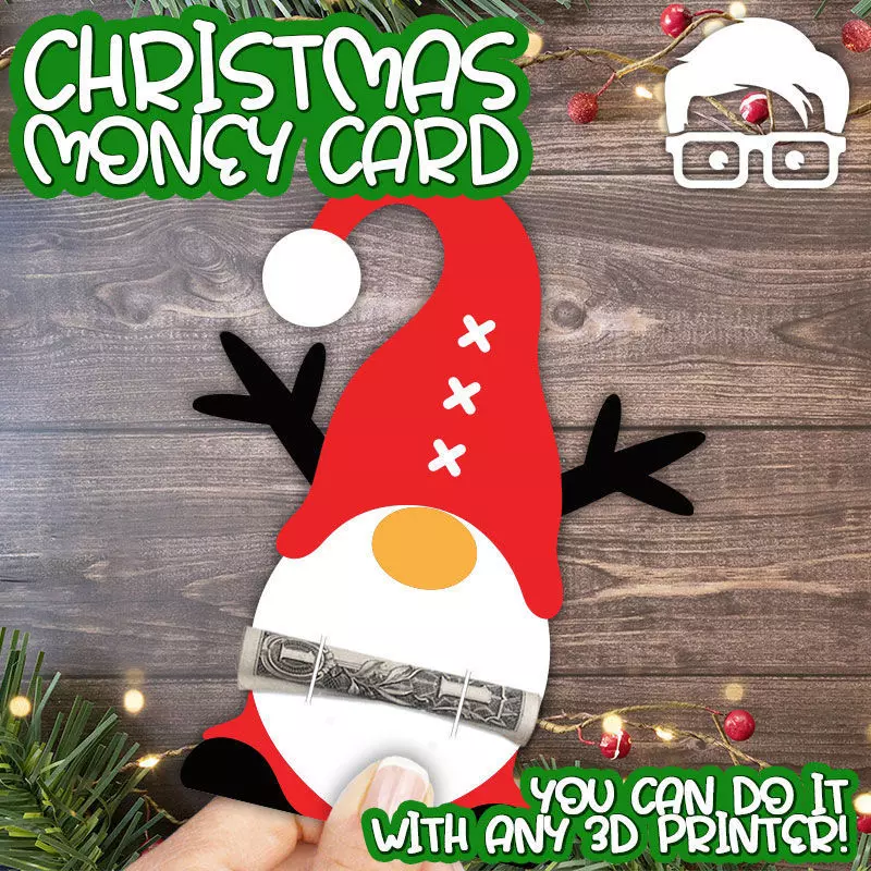 Christmas Money Card holder by AM-MEDIA gift Cash Teen gadget 3D print model_0
