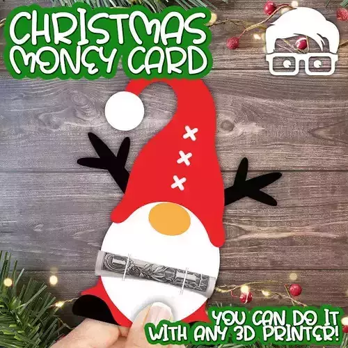 Christmas Money Card holder by AM-MEDIA gift Cash Teen gadget 3D print model Christmas Money Card holder by AM-MEDIA gift Cash Teen gadget 3D print model