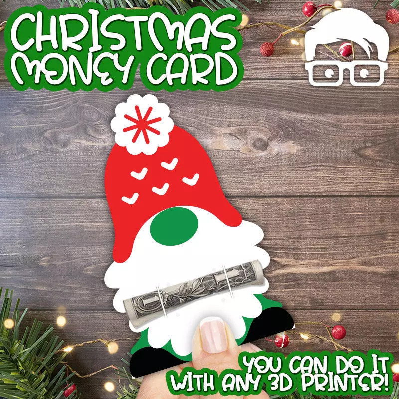Christmas Money Card holder by AM-MEDIA gift Cash Teen gadget 3D print model_0