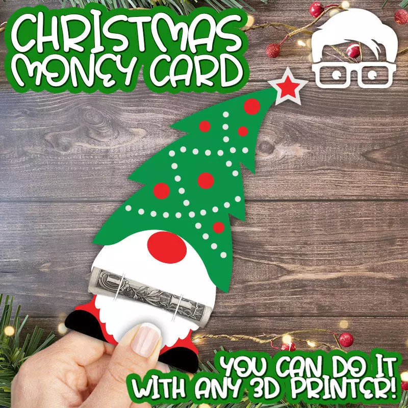 Christmas Money Card holder by AM-MEDIA gift Cash Teen gadget 3D print model_0