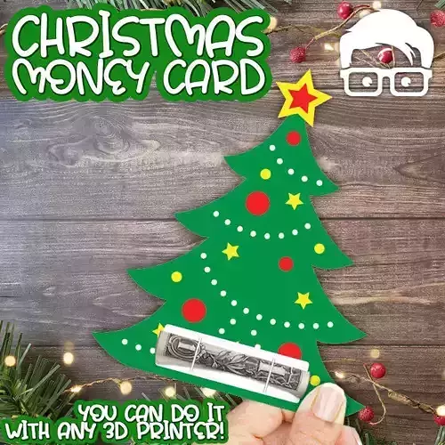 Christmas Money Card holder by AM-MEDIA gift Cash Teen gadget 3D print model Christmas Money Card holder by AM-MEDIA gift Cash Teen gadget 3D print model