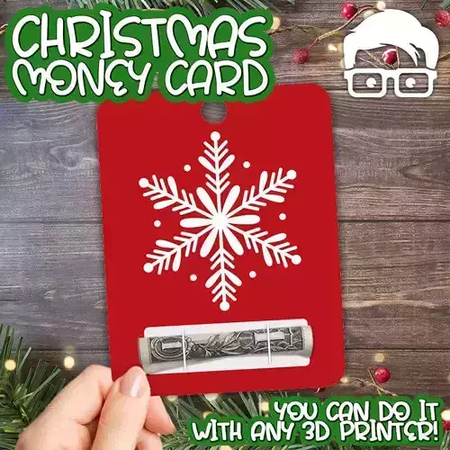 Christmas Money Card holder by AM-MEDIA gift Cash Teen gadget 3D print model Christmas Money Card holder by AM-MEDIA gift Cash Teen gadget 3D print model