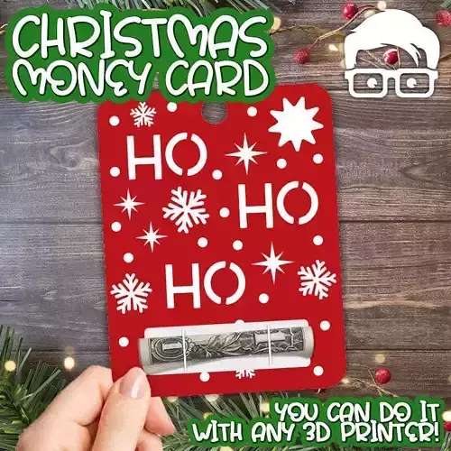 Christmas Money Card holder by AM-MEDIA gift Cash Teen gadget 3D print model Christmas Money Card holder by AM-MEDIA gift Cash Teen gadget 3D print model