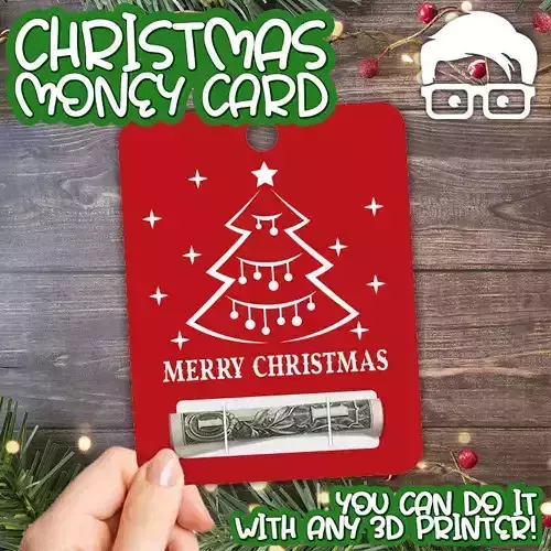 Christmas Money Card holder by AM-MEDIA gift Cash Teen gadget 3D print model Christmas Money Card holder by AM-MEDIA gift Cash Teen gadget 3D print model