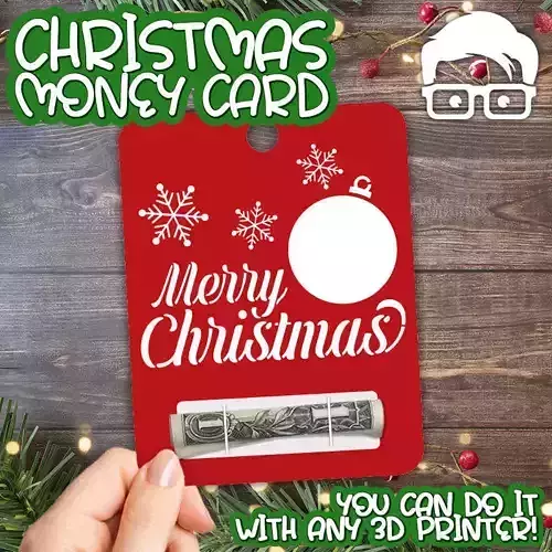 Christmas Money Card holder by AM-MEDIA gift Cash Teen gadget 3D print model Christmas Money Card holder by AM-MEDIA gift Cash Teen gadget 3D print model