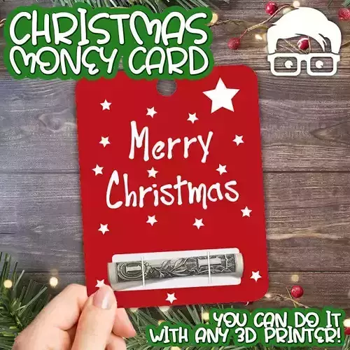 Christmas Money Card holder by AM-MEDIA gift Cash Teen gadget 3D print model Christmas Money Card holder by AM-MEDIA gift Cash Teen gadget 3D print model