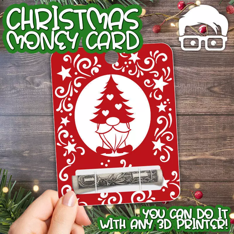 Christmas Money Card holder by AM-MEDIA gift Cash Teen gadget 3D print model_0