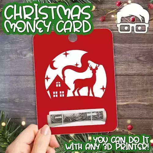 Christmas Money Card holder by AM-MEDIA gift Cash Teen gadget 3D print model Christmas Money Card holder by AM-MEDIA gift Cash Teen gadget 3D print model
