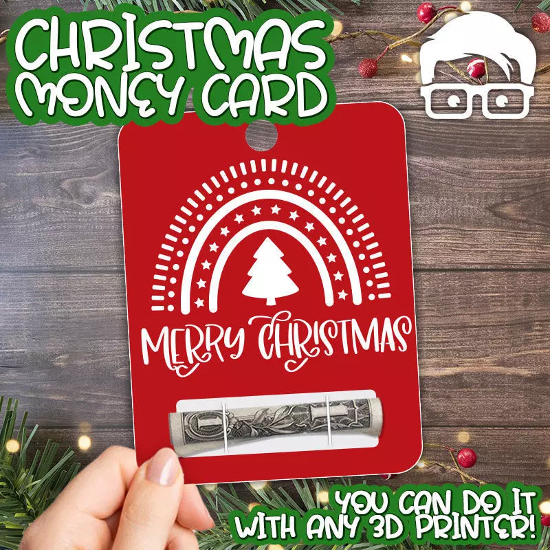 Christmas Money Card holder by AM-MEDIA gift Cash Teen gadget 3D print model_0