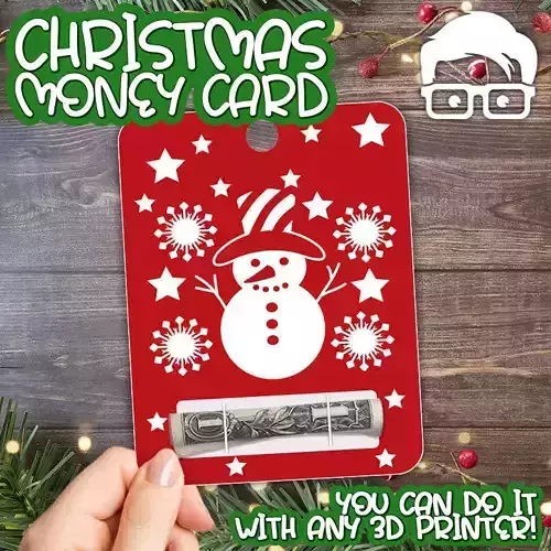 Christmas Money Card holder by AM-MEDIA gift Cash Teen gadget 3D print model Christmas Money Card holder by AM-MEDIA gift Cash Teen gadget 3D print model