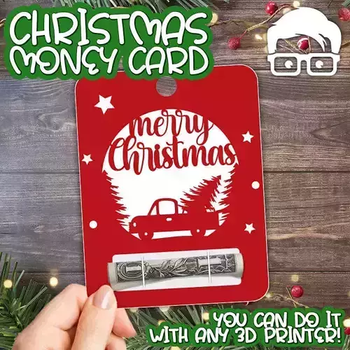 Christmas Money Card holder by AM-MEDIA gift Cash Teen gadget 3D print model Christmas Money Card holder by AM-MEDIA gift Cash Teen gadget 3D print model