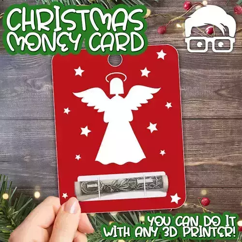 Christmas Money Card holder by AM-MEDIA gift Cash Teen gadget 3D print model Christmas Money Card holder by AM-MEDIA gift Cash Teen gadget 3D print model