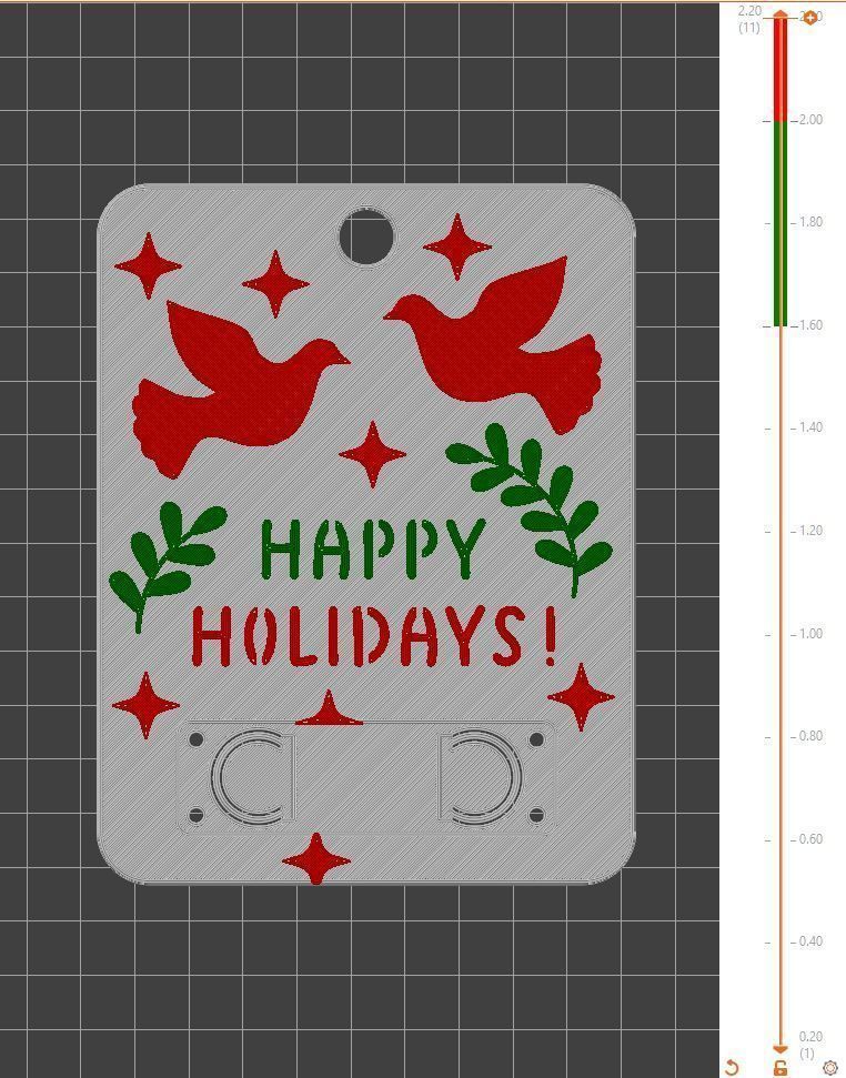 Christmas Money Card holder by AM-MEDIA gift Cash Teen gadget 3D print model_1