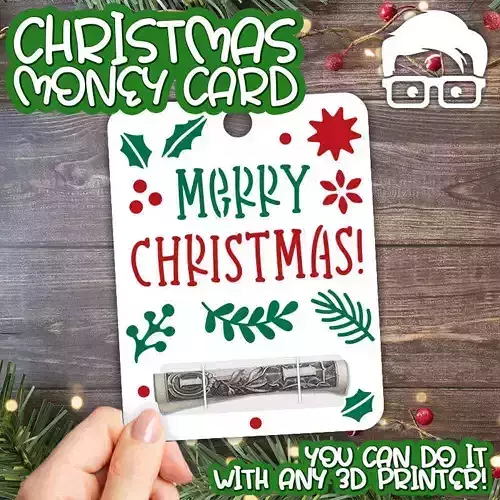Christmas Money Card holder by AM-MEDIA gift Cash Teen gadget 3D print model Christmas Money Card holder by AM-MEDIA gift Cash Teen gadget 3D print model