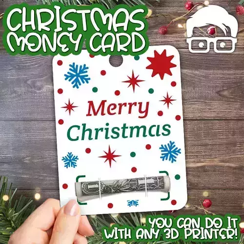 Christmas Money Card holder by AM-MEDIA gift Cash Teen gadget 3D print model Christmas Money Card holder by AM-MEDIA gift Cash Teen gadget 3D print model