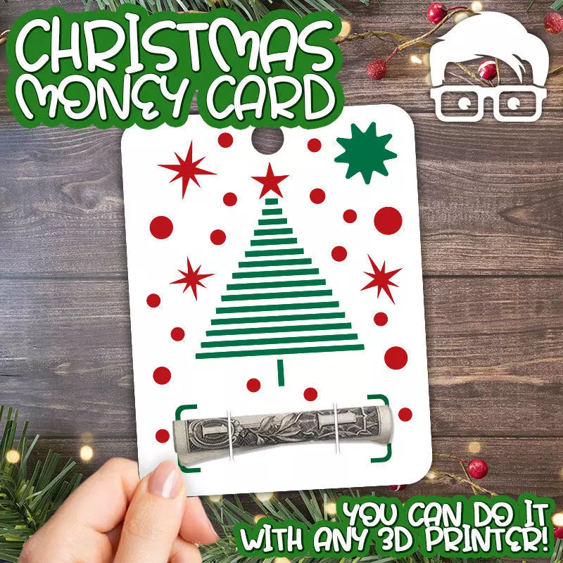 Christmas Money Card holder by AM-MEDIA gift Cash Teen gadget 3D print model_0