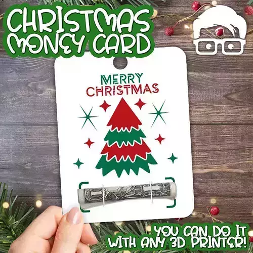 Christmas Money Card holder by AM-MEDIA gift Cash Teen gadget 3D print model Christmas Money Card holder by AM-MEDIA gift Cash Teen gadget 3D print model