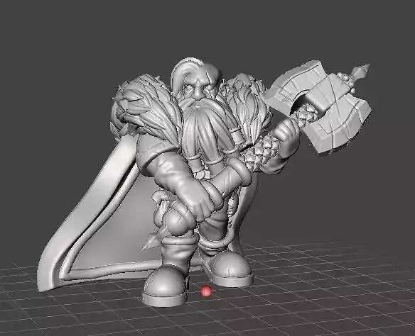 DWARF CHIEFTAIN MINIATURE MODEL FOR FANTASY GAMES DND RPG