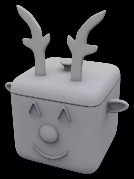 Reindeer box 3D print model