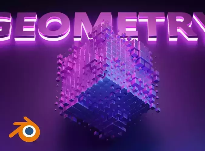 Geometry node Blender 3D animation template 3D model