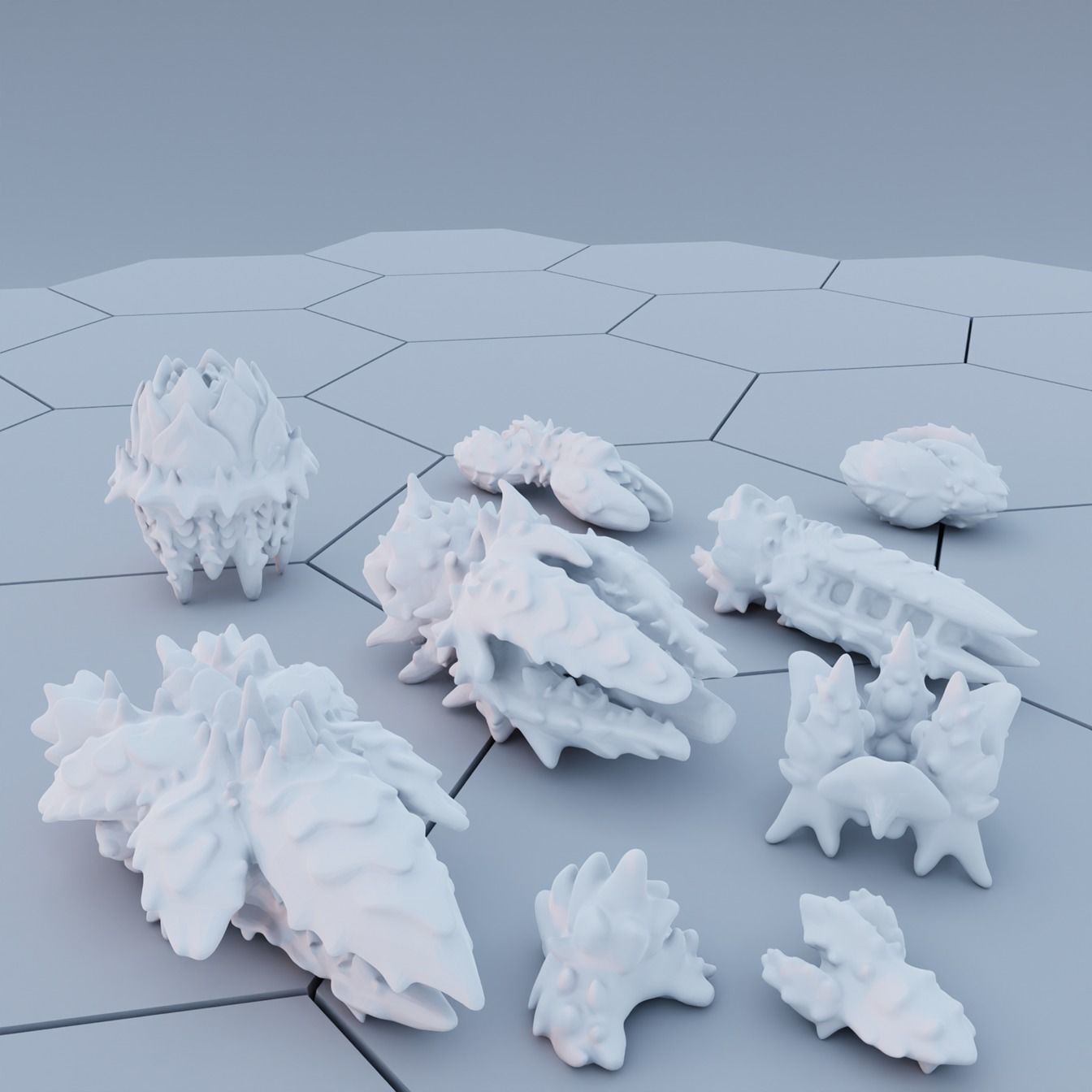 Twilight Imperium Over 150 Unique Ships for 17 factions - Bundle 3D print model_42